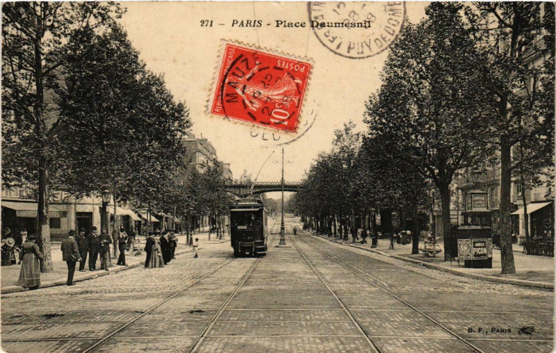 Carte postale ancienne Paris 12e Place Daumesnil à Paris 12e