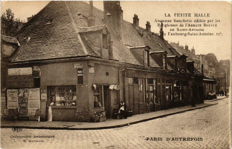 Carte postale ancienne La Petite Halle - Ancienne Boucherie à Paris 11e