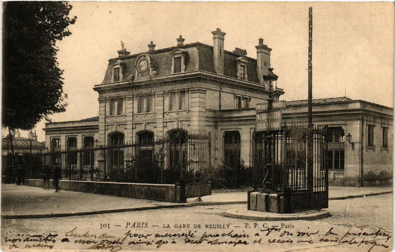 Carte postale ancienne La Gare de Reuilly à Paris 12e