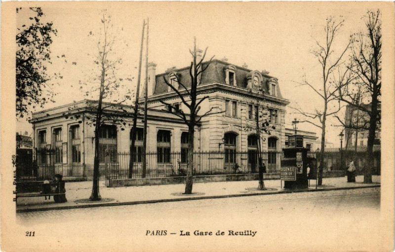 Carte postale ancienne Paris 12e La Gare de Reuilly à Paris 12e