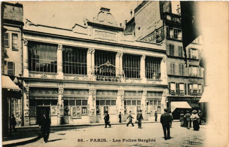 Carte postale ancienne Les Folies Bergères à Paris 9e