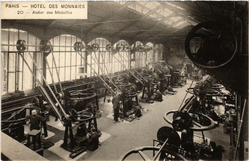 Carte postale ancienne Paris 6e Hotel des Monnais. Atelier des Medailles à Paris 6e