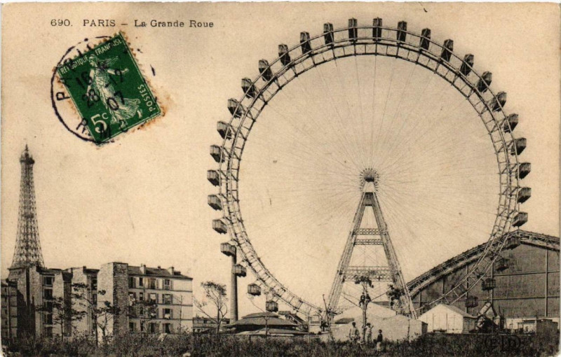 Carte postale ancienne La Grande Roue à Paris 15e