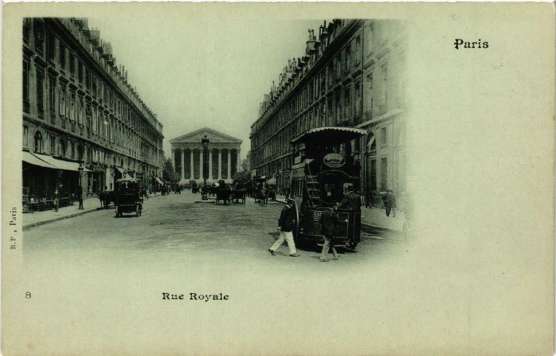 Carte postale ancienne Paris 8e Rue Royale à Paris 8e