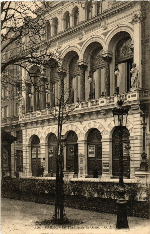 Carte postale ancienne Paris 3e Le Théatre de la Gaité à Paris 3e