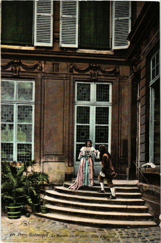 Carte postale ancienne Paris 4e Historique. 7 rue de Jouy. Hotel D'Aumont à Paris 4e