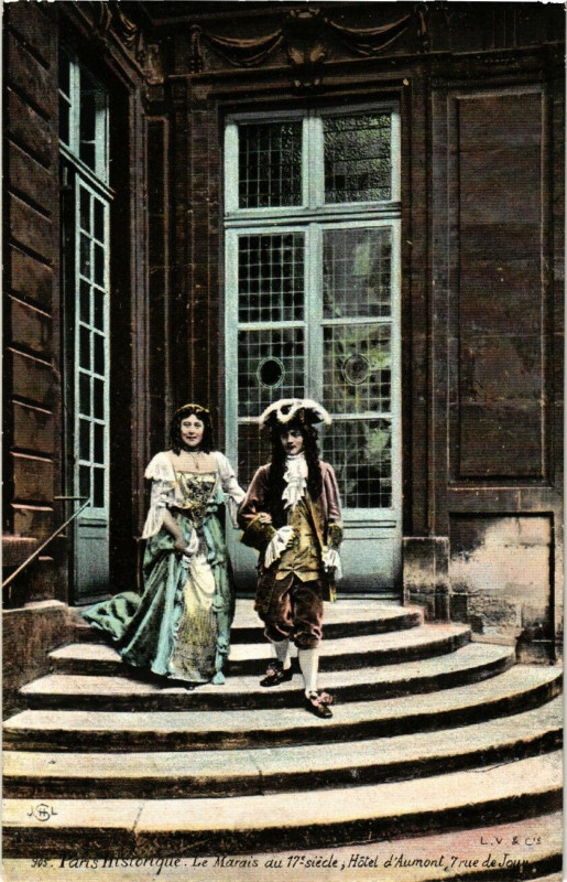 Carte postale ancienne Paris 4e Historique. 7 rue de Jouy. Hotel D'Aumont à Paris 4e