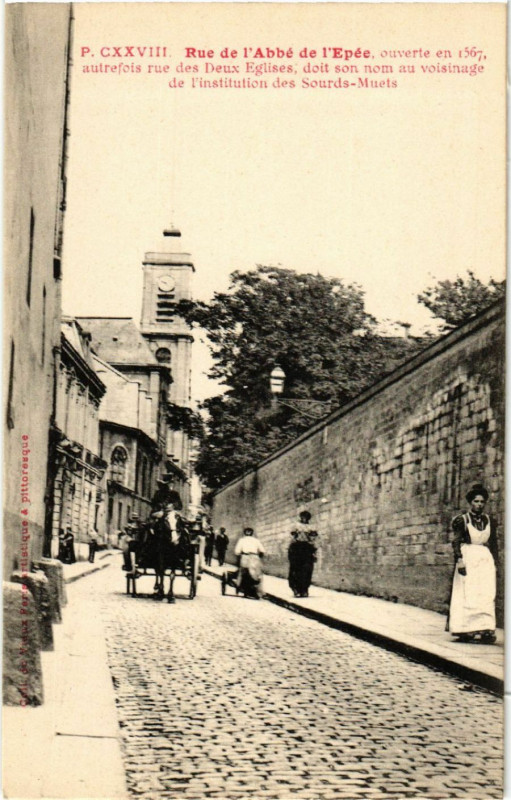 Carte postale ancienne Paris 5e Rue de l'Abée de l'Epée à Paris 5e