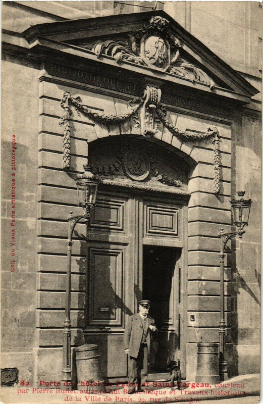 Carte postale ancienne Paris 3e 20 Rue de la Sévigne Hotel de Pelletier à Paris 3e