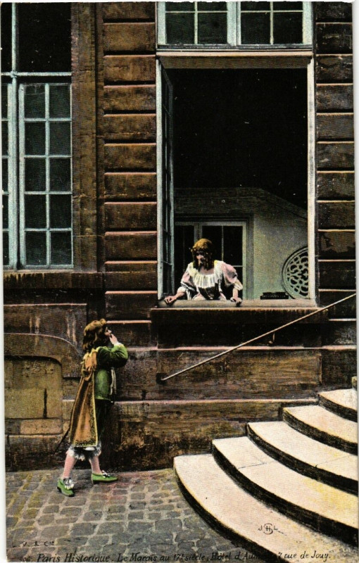 Carte postale ancienne Paris 4e Historique. 7 rue de Jouy. Hotel D'Aumont à Paris 4e