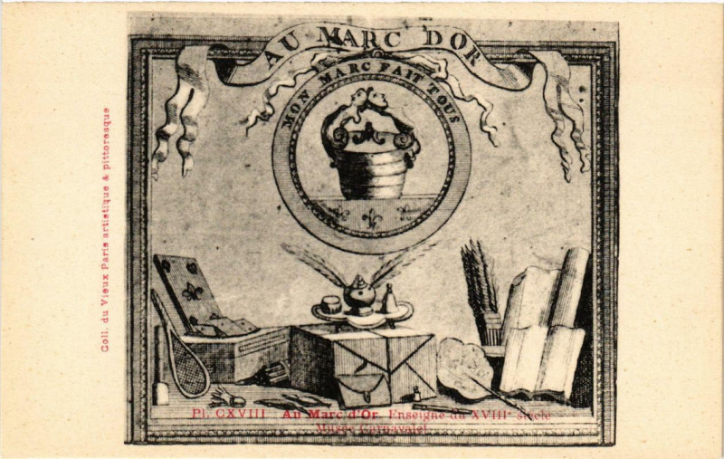 Carte postale ancienne Paris 3e Musée Carnavalet. Au Maroc d'Or à Paris 3e