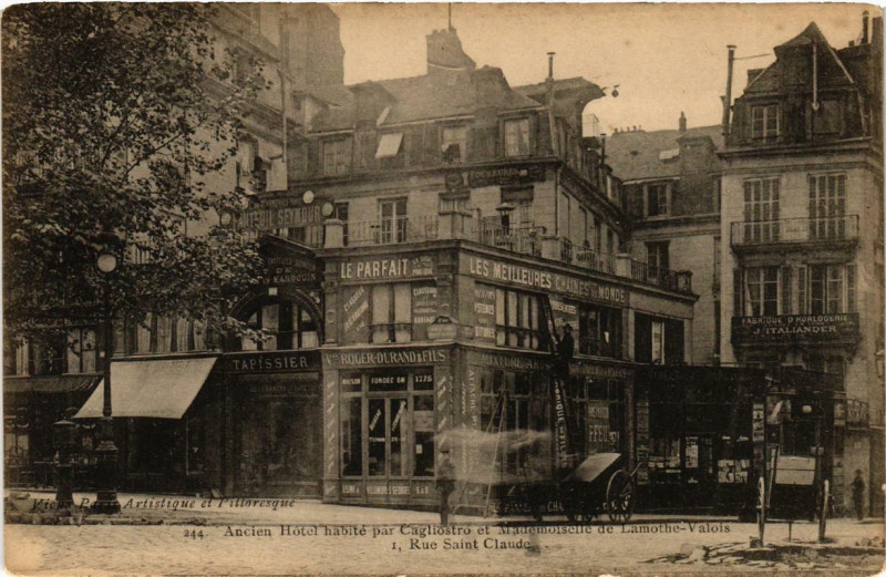 Carte postale ancienne Paris 3e 1 Rue Saint-CLAUDe. Ancien Hotel à Paris 3e