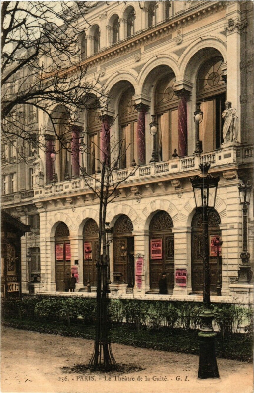 Carte postale ancienne Paris 4e Le Théatre de la Gaite à Paris 4e