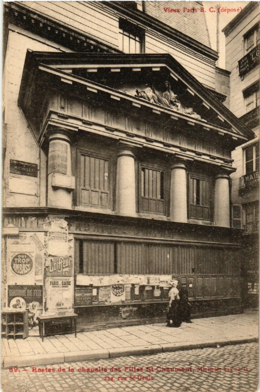 Carte postale ancienne Paris 3e 224 Rue Saint-Denis. Chapelle des Filles Saint-Chaumont à Paris 3e