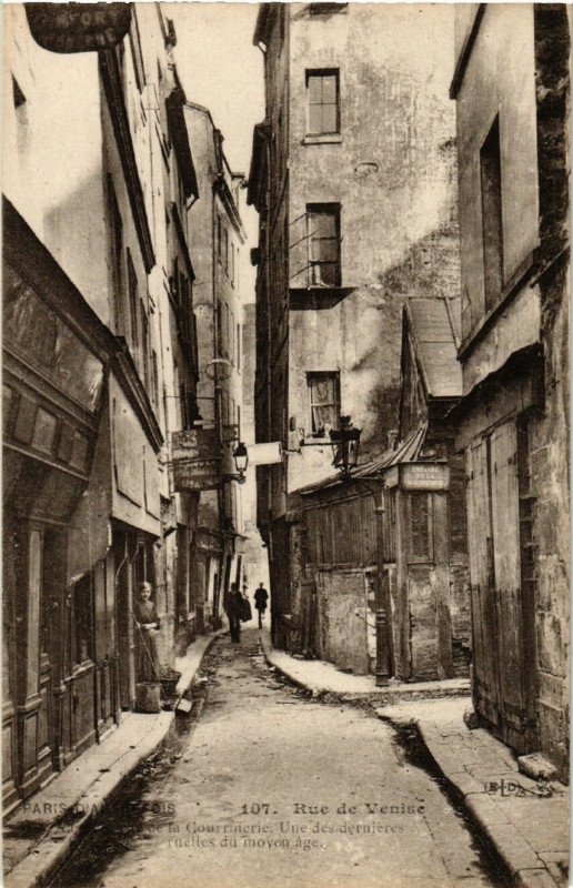 Carte postale ancienne Paris 3e D'Autrefois Rue de Venise à Paris 3e