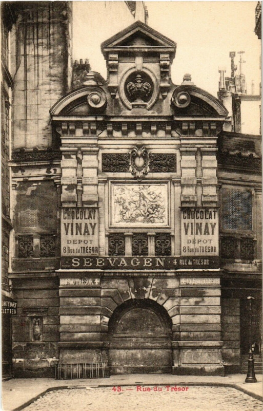 Carte postale ancienne Paris 4e Rue du Tresor à Paris 4e