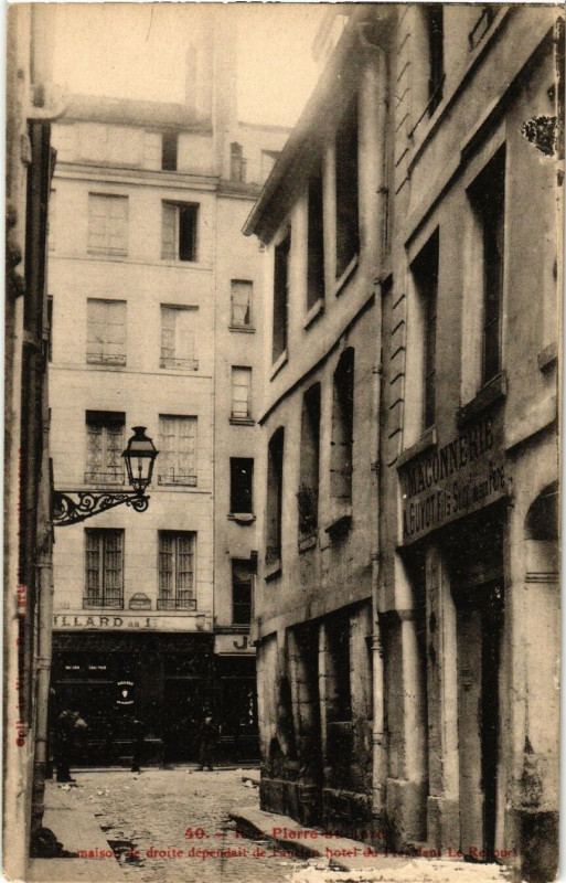 Carte postale ancienne Paris 3e Rue Pierre-au-Lard à Paris 3e