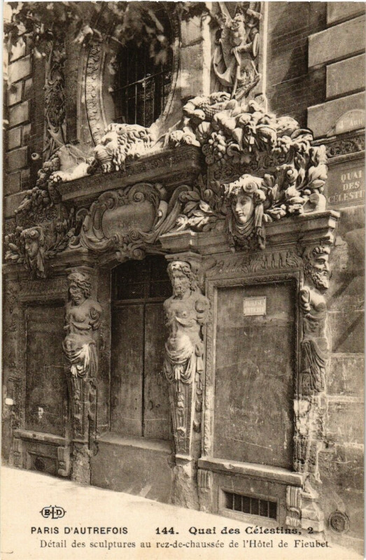 Carte postale ancienne Paris 4e 2 Quai des Celestins. Hotel de Fieubet à Paris 4e
