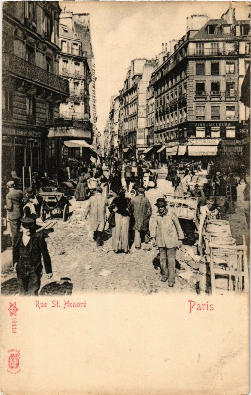 Carte postale ancienne Paris 1e Rue Saint-Honore