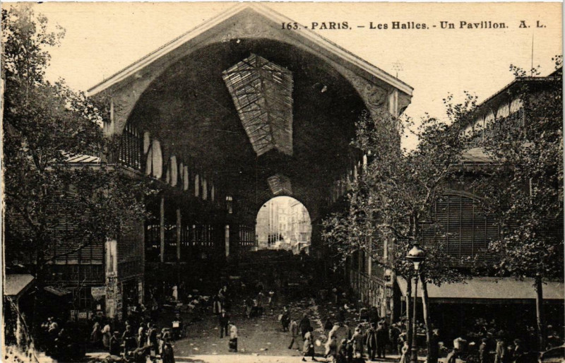 Carte postale ancienne Paris 1e Les Halles. Un Pavillon