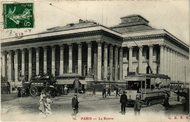 Carte postale ancienne Paris 2e La Bourse à Paris 2e