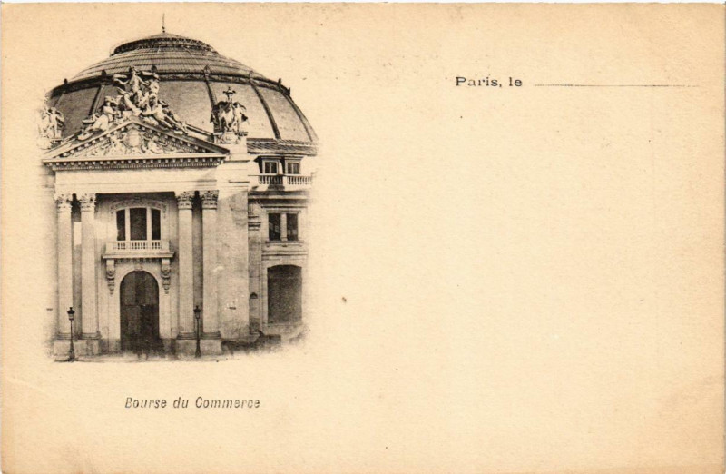Carte postale ancienne Paris 1e Bourse du Commerce