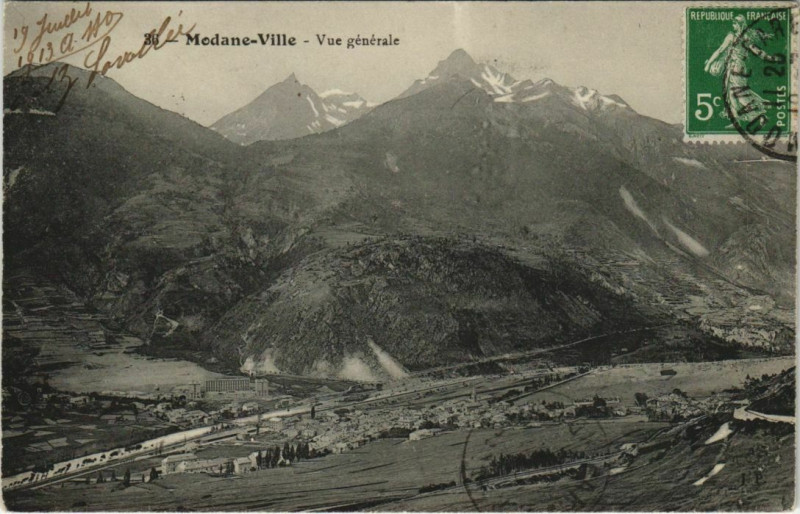Carte postale ancienne Modane Modane-Ville - Vue Generale à Modane