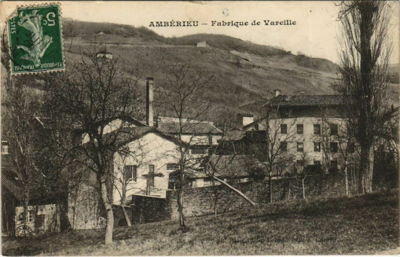 Carte postale ancienne Amberieu Fabrique de Vareille