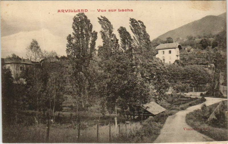 Carte postale ancienne Arvillard Vue sur Lacha à Arvillard