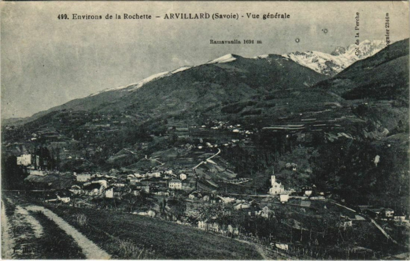 Carte postale ancienne Arvillard Vue Generale à Arvillard