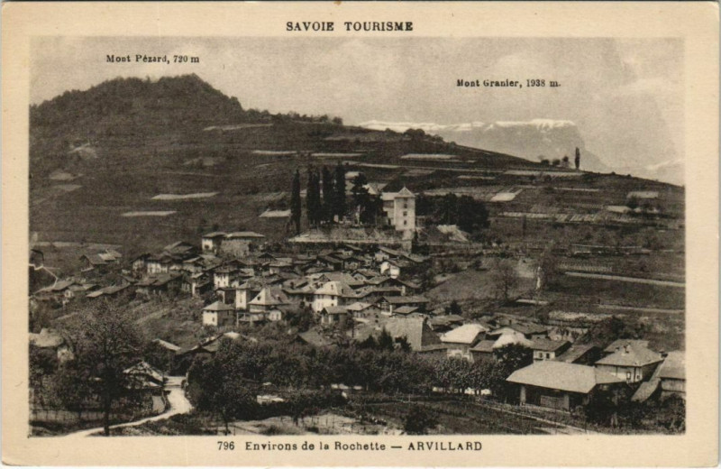 Carte postale ancienne Arvillard Vue Generale à Arvillard