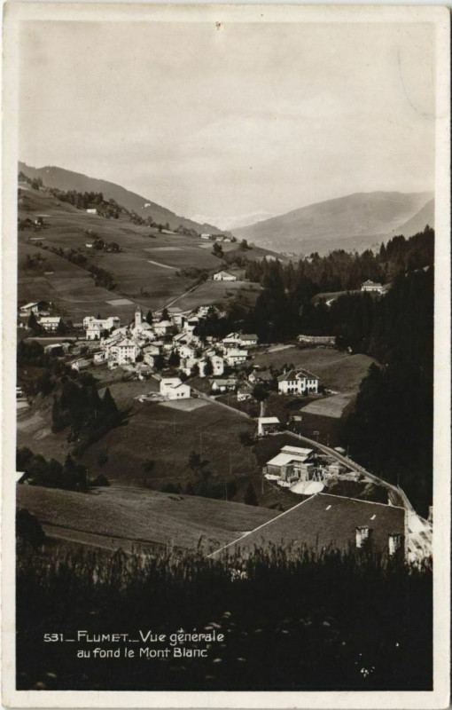 Carte postale ancienne Flumet Vue Generale à Flumet