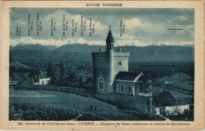 Carte postale ancienne Chignin Chapelle de Saint-Anthelme à Chignin