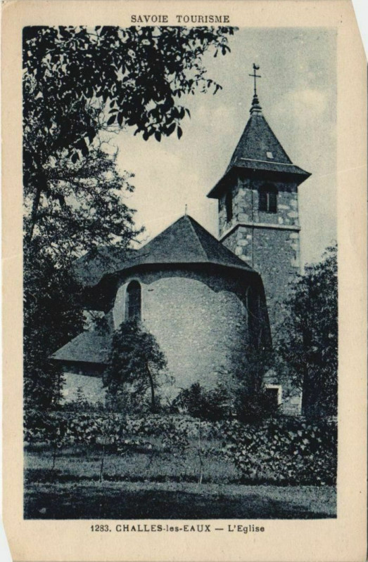 Carte postale ancienne Challes-les-Eaux L'Eglise à Challes-les-Eaux
