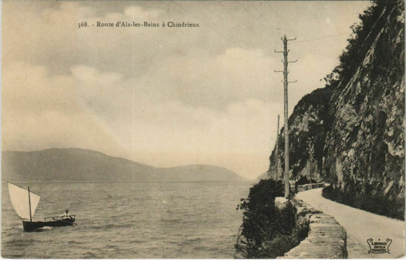 Carte postale ancienne Route d'Aix-en-Bauges a Chindrieux à Chindrieux