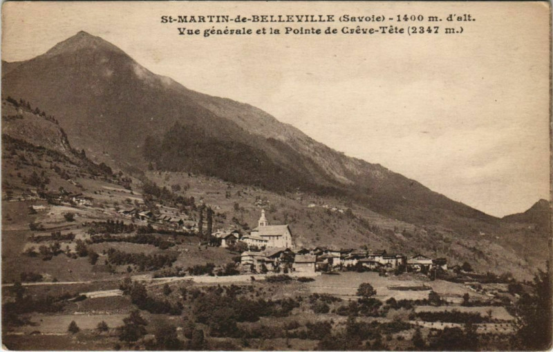 Carte postale ancienne Saint-Martin-de-Belleville Vue Generale