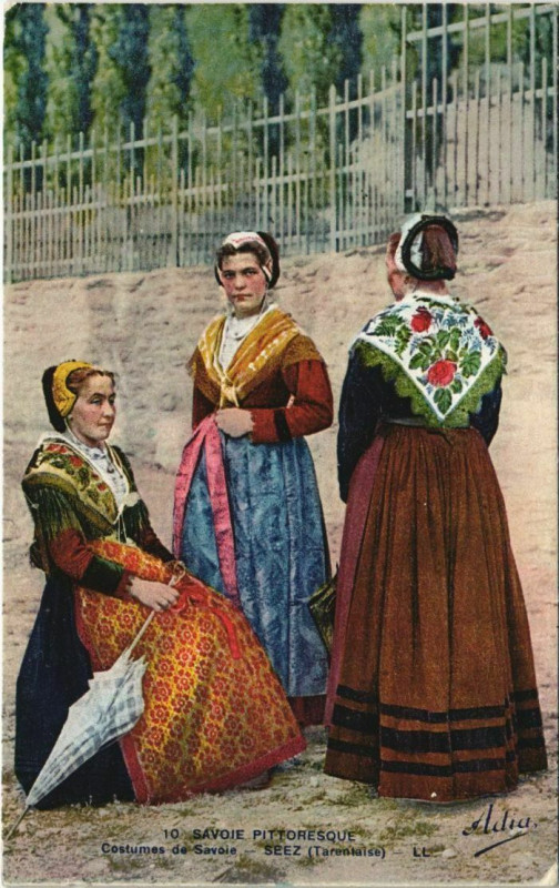 Carte postale ancienne Seez Costumes - Femmes - Types