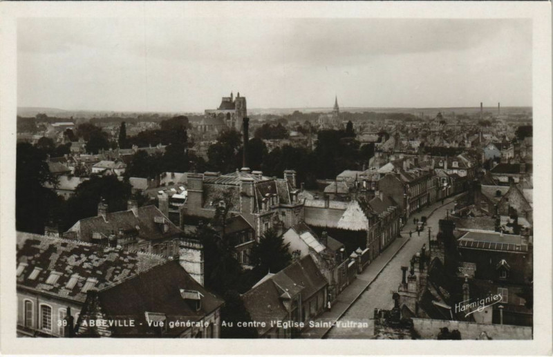 Carte postale ancienne Abbeville Vue Generale
