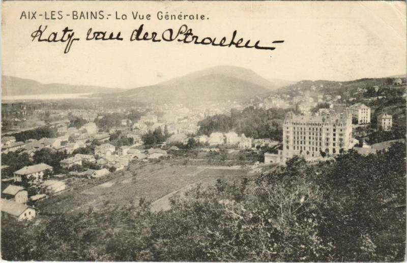 Carte postale ancienne Aix-les-Bains La Vue Generale à Aix-les-Bains