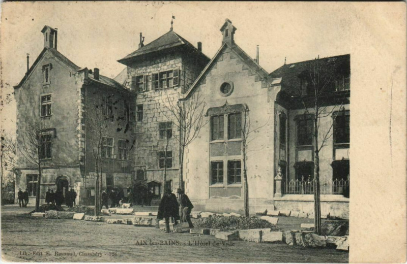 Carte postale ancienne Aix-les-Bains L'Hotel de Ville à Aix-les-Bains