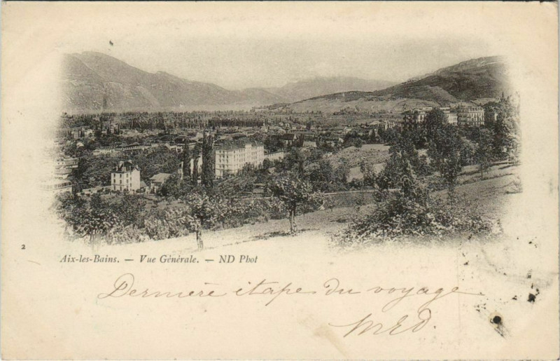 Carte postale ancienne Aix-les-Bains Vue Generale à Aix-les-Bains