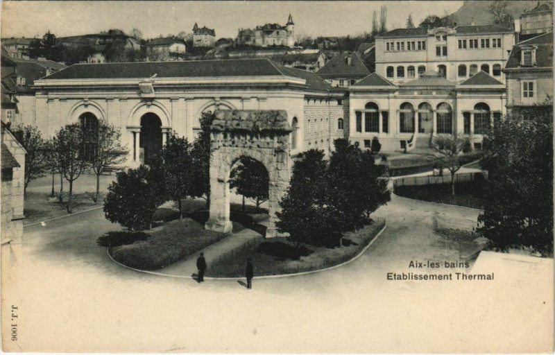 Carte postale ancienne Aix-les-Bains Etablissement Thermal à Aix-les-Bains