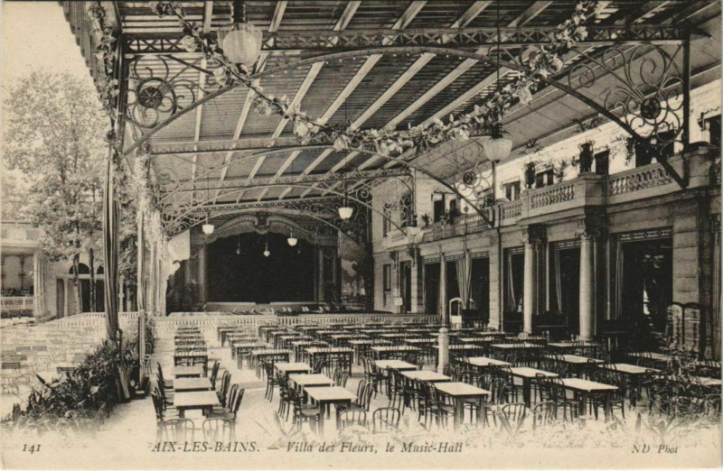 Carte postale ancienne Aix-les-Bains Villa des Fleurs - Le Music Hall à Aix-les-Bains