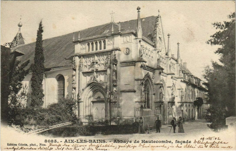 Carte postale ancienne Aix-les-Bains Abbaye de Hautecombe - Facade à Aix-les-Bains