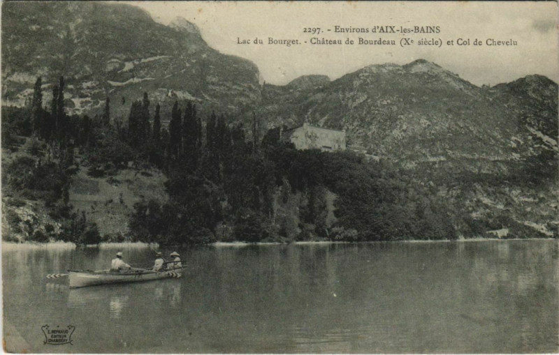 Carte postale ancienne Aix-les-Bains Environs - Lac du Bourget - Chateau de Bourdeau à Aix-les-Bains
