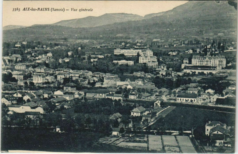 Carte postale ancienne Aix-les-Bains Vue Generale à Aix-les-Bains