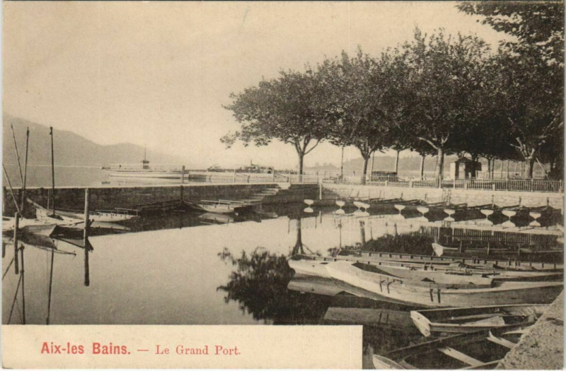 Carte postale ancienne Aix-les-Bains Le Grand Port à Aix-les-Bains