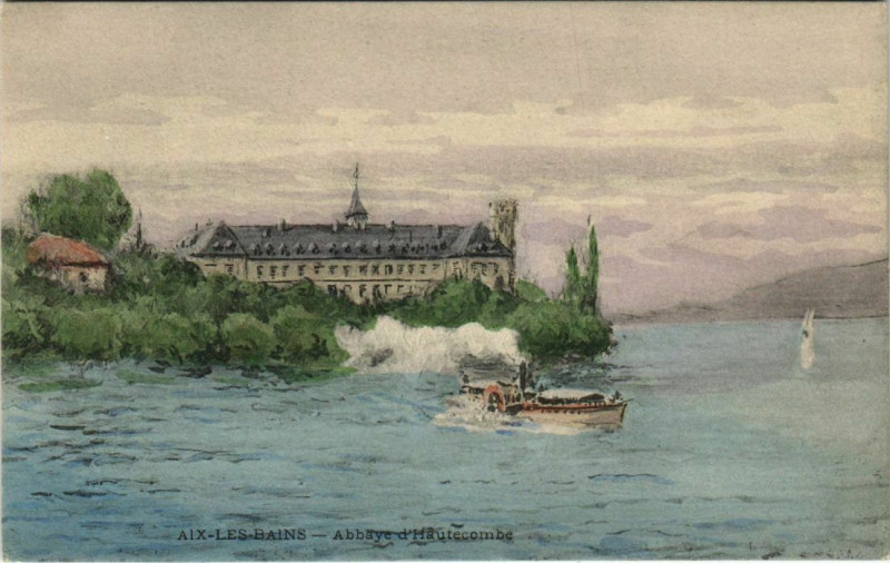 Carte postale ancienne Aix-les-Bains Abbaye d'Hautecombe à Aix-les-Bains