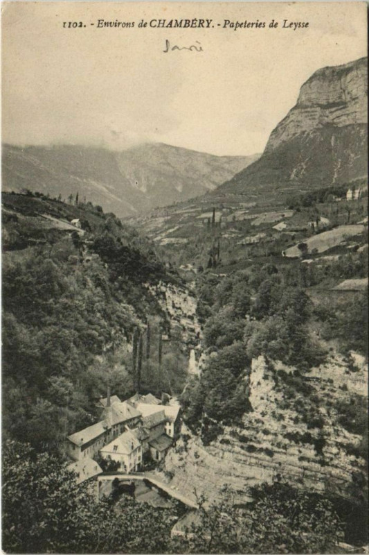 Carte postale ancienne Chambery Environs - Papeteries de Leysse