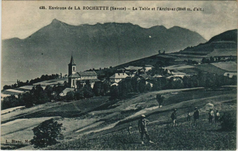 Carte postale ancienne La Table La Table et l'Arclusaz à La Table
